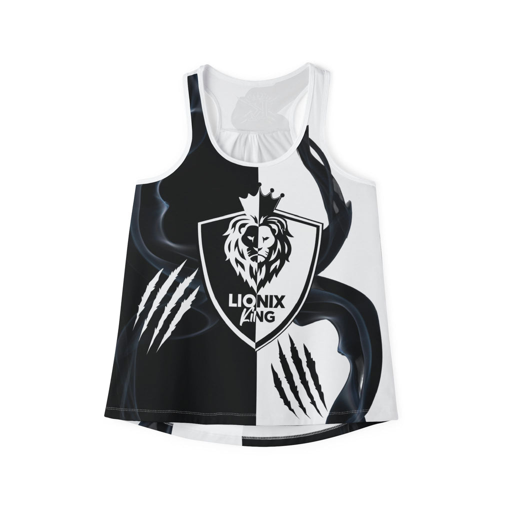 Black and White Smoke Design Tank Top | Abstract Vapor Pattern