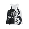 Black and White Smoke Design Tank Top | Abstract Vapor Pattern