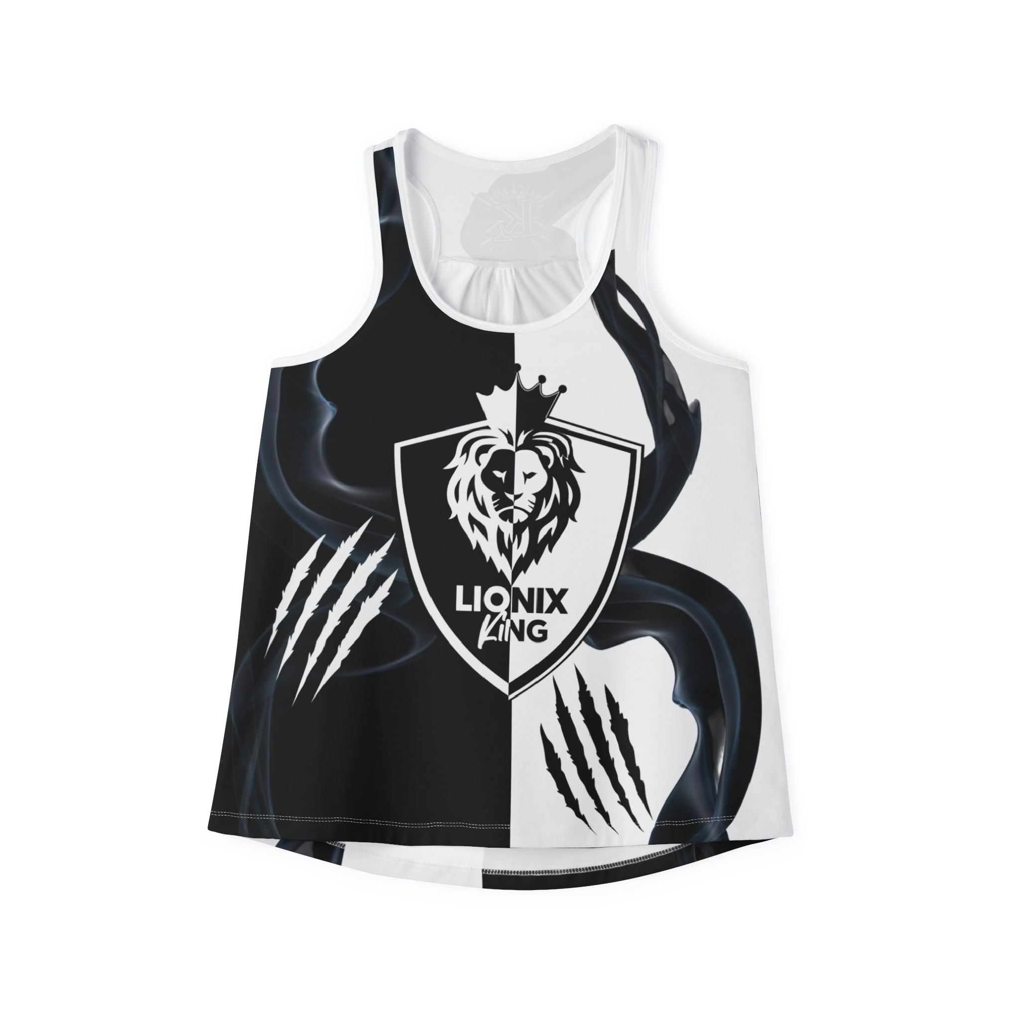 Black and White Smoke Design Tank Top | Abstract Vapor Pattern